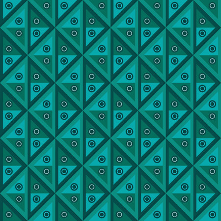 geometric abstract emerald seamless pattern --vector illustrationのイラスト素材