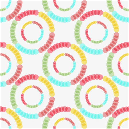 geometric abstract circles seamless pattern- vector illustrationのイラスト素材