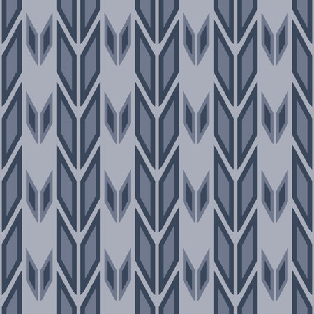 seamless ornament geometric shapes on a gray background - vector illustrationのイラスト素材