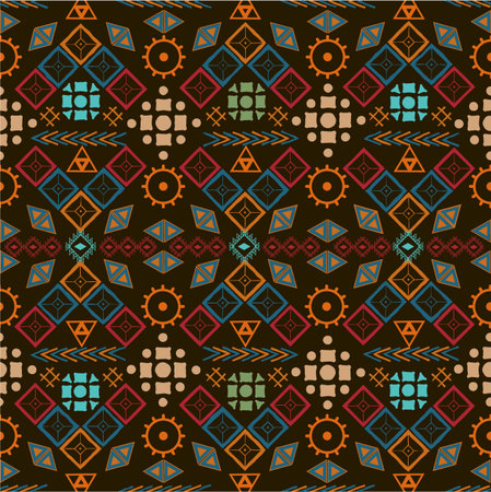 seamless pattern tribal Navajo. Ethnic hipster backdrop. Aztec geometric print. Vector illustration....