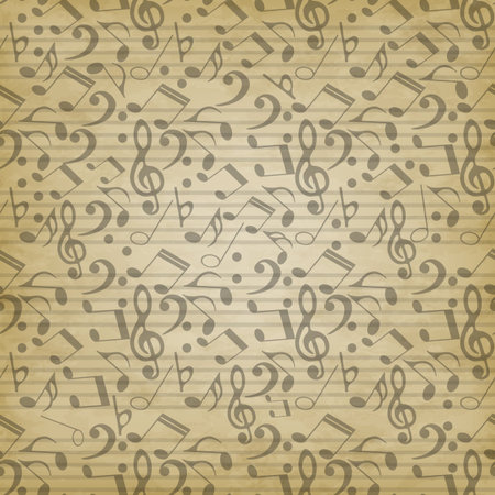 Notes seamless pattern on grunge background. Vector illustration. EPS 10のイラスト素材