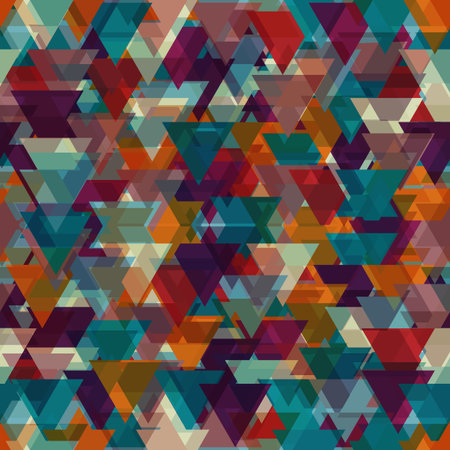 Seamless abstract colorful background of triangles - vector illustration. EPS 10のイラスト素材