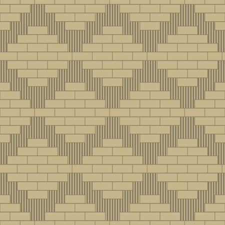 seamless pattern made of bricks. brown backgroundのイラスト素材