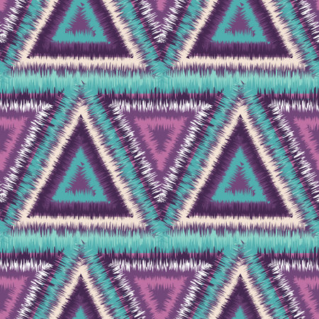 tribal seamless pattern of triangles 