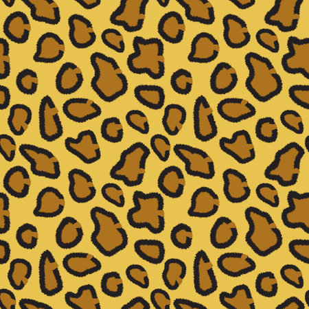 Seamless pattern of leopard skin -vector illustration. Background abstract spots.のイラスト素材