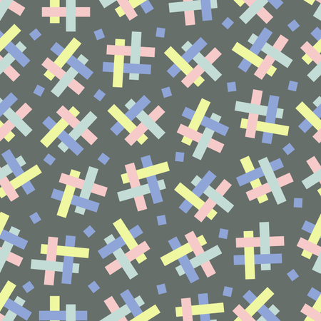 geometric seamless patterns-vector illustration. Rectangles interlocking overlap.のイラスト素材