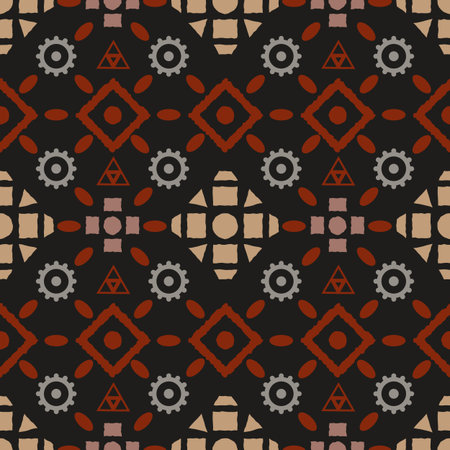 Boho seamless pattern tribal Navajo. Ethnic hipster backdrop. Aztec geometric print. Vector...