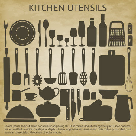 Kitchen icons setのイラスト素材