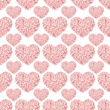 Seamless pattern heartsのイラスト素材