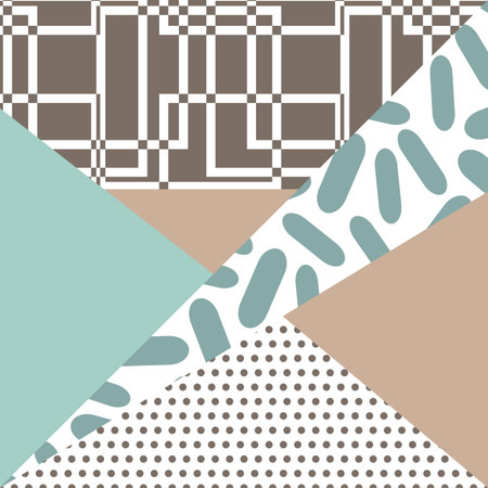 Geometric card vector illustration. Banner postcard art design. Background geometric brush memphis....