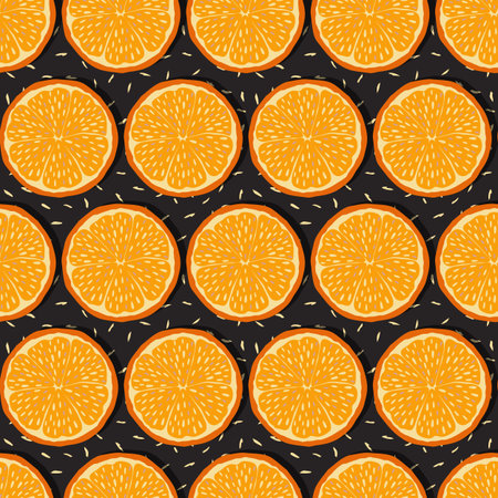 Seamless oranges backgroundのイラスト素材