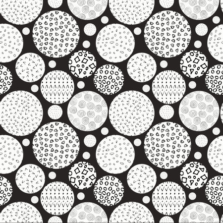 hand drawn marker and ink seamless patternsのイラスト素材