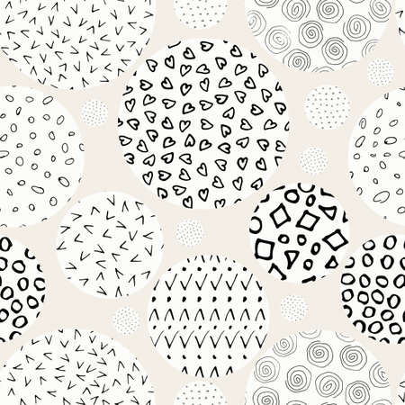 Hand drawn marker and ink seamless patternsのイラスト素材
