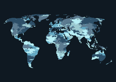 World map camouflage illustrationのイラスト素材
