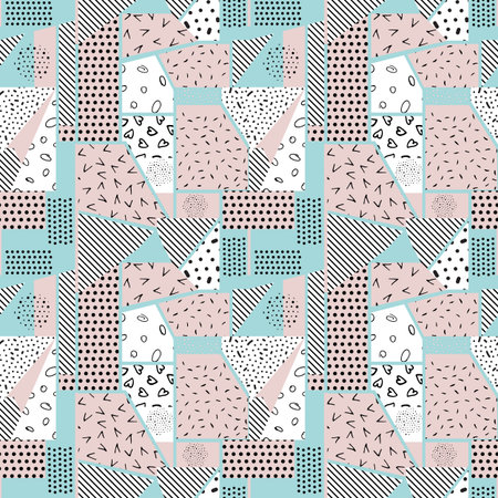 Memphis background seamless vector.のイラスト素材