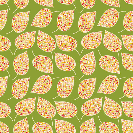 Autumn seamless leaf patternのイラスト素材