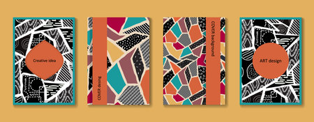 set banner abstract background