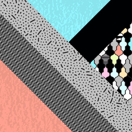 vector background memphisのイラスト素材