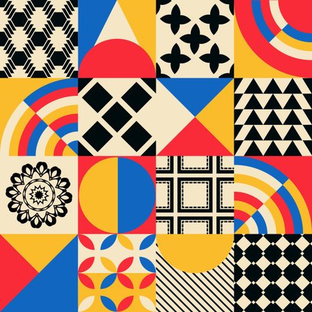 vector abstract background bauhaus