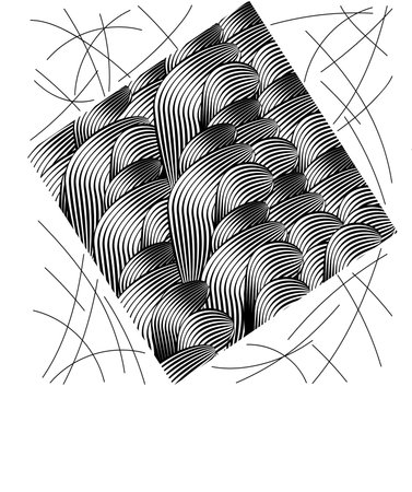 Modern abstract geometric black and white background.のイラスト素材