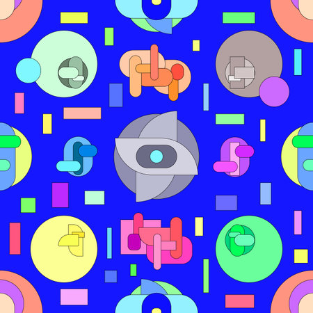 Abstract bright pattern in geometric style. Modern illustration with geometric figures.の写真素材