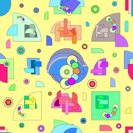 Abstract pattern in geometric style. Modern illustration with geometric figures.の写真素材