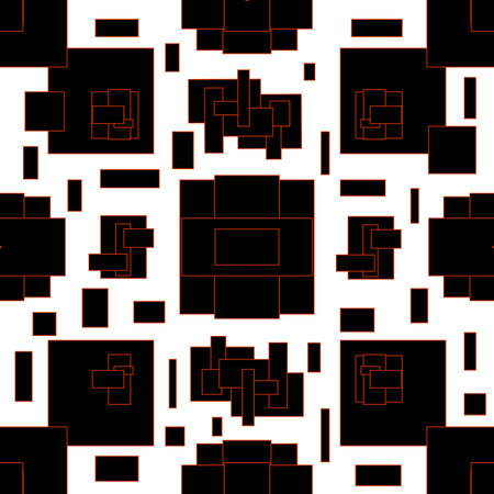 Abstract pattern in geometric style. Black and white illustration with geometric figures.の写真素材