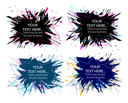 Bright abstract background in four colors. Splash explosionの写真素材