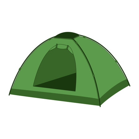 The green tent icon. vector illustration.のイラスト素材