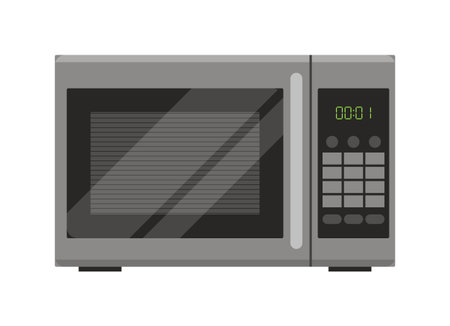Microwave. Flat design. Vector illustration.のイラスト素材