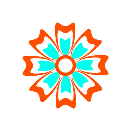 Flower icon. Isolated on white background. Vector illustration.のイラスト素材