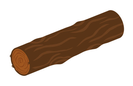 Round log. Isolated on white background. Vector illustration.のイラスト素材