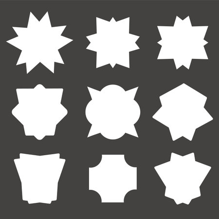 Set of white empty banners. Background templates. Heraldry. Vector illustration.のイラスト素材