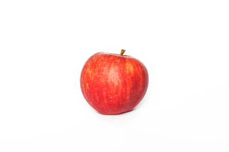 Healthy food concept - fresh fruits and apples and weight loss on a white background. Calorie...