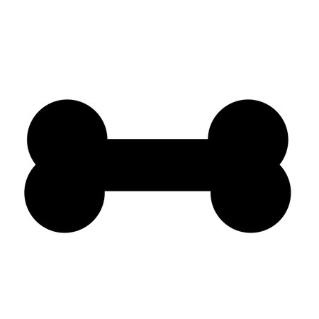 illustration of bone for dog isolated on white background. Emblem design, dog holiday concept.の写真素材