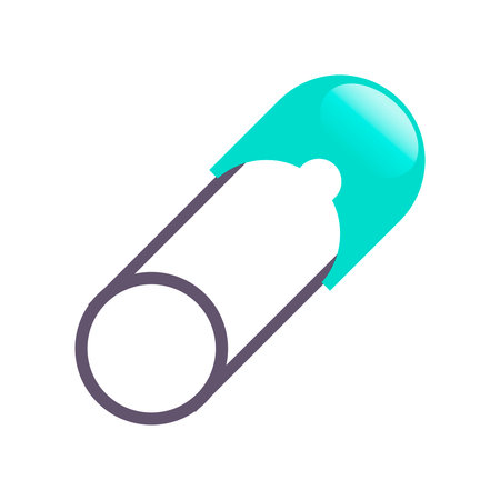 Pin icon. Baby icon in flat style. Vector illustration isolated on whiteのイラスト素材