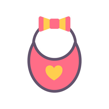 Bib icon. Baby icon in flat style. Vector illustration isolated on whiteのイラスト素材