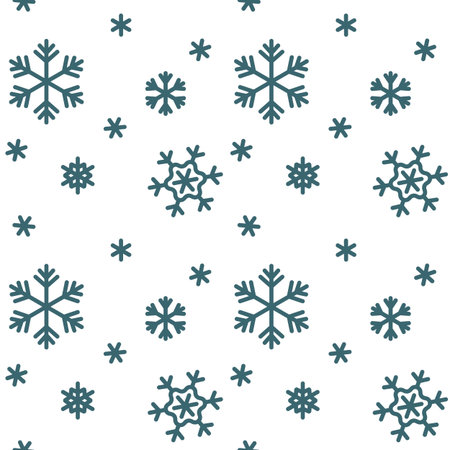 Winter seamless patter with snowflakes. Christmas design. Vector illustration.のイラスト素材