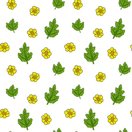 Floral seamless pattern. hand drawn vector illustrationのイラスト素材