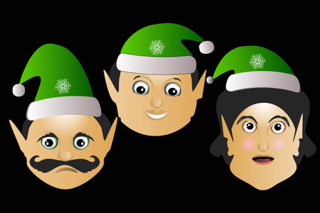 the elves a few icon vector normal clumsy brute on a black background to separate easily.のイラスト素材