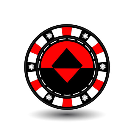 chip poker casino Christmas new year. Icon vector illustrationの写真素材