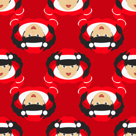 seamless pattern used for printing, websites, design, ukrasheniayya, interior fabrics etc Christmas themeのイラスト素材