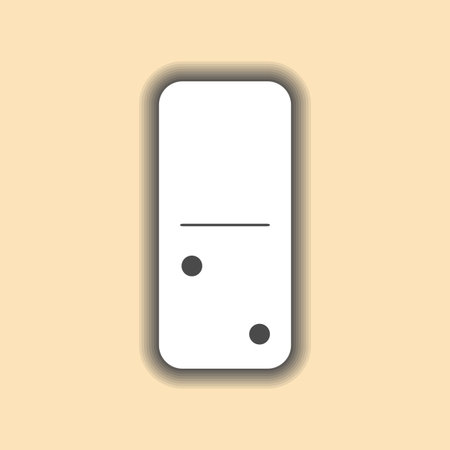 Domino white. and zero to two isolated background. Modern flat icon, business, marketing, internet concept. Fashionable simple symbol vector for web site design or a on for mobile applications. Logo Illustrationsのイラスト素材