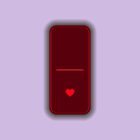 Domino heart. zero and one on the isolated background. Modern flat icon, business, marketing, internet concept. Fashionable simple symbol vector for web site design or a on for mobile applications. Logo Illustrationsのイラスト素材