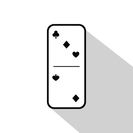 Domino icon illustration Assorted three or two on an isolated background. FOR USE design, decoration, printing, smart phone, website, etc.のイラスト素材