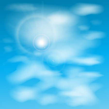 sky with clouds. illustrationのイラスト素材