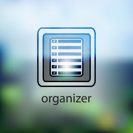 Icon Organizer. isolated on background blurred. Trendy flat style for graphic design, logos, website, social media, UI, mobile applicationのイラスト素材
