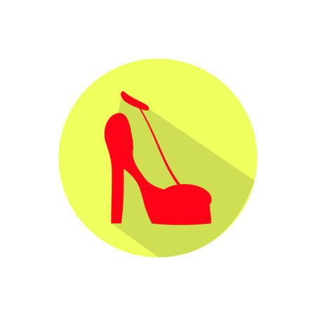 Shoe on a white background in a bright circle.のイラスト素材