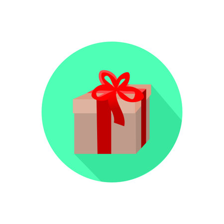 gift icon isolated on a white background. Illustrations used for print, website, smartphone, wallpaper, ornaments, decorations, etcのイラスト素材