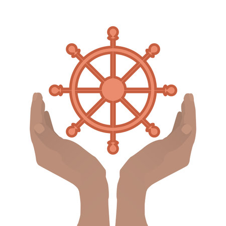 The hands folded by the boat keepのイラスト素材